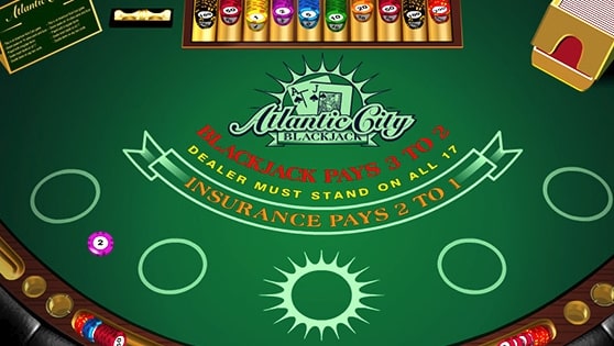 Atlantic City blackjack table