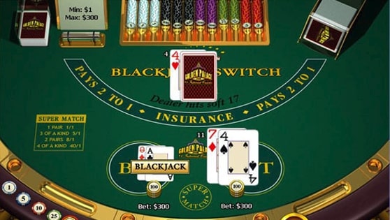 Blackjack switch table