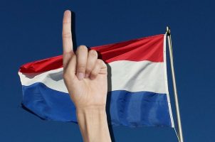 Flagge Niederlande, Finger, Hand