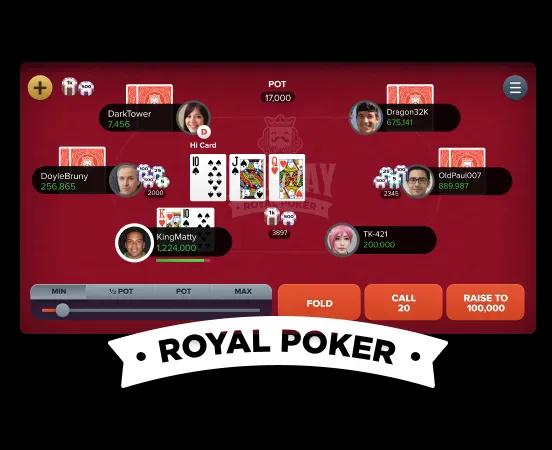 Mesa de Royal poker no Replay Poker